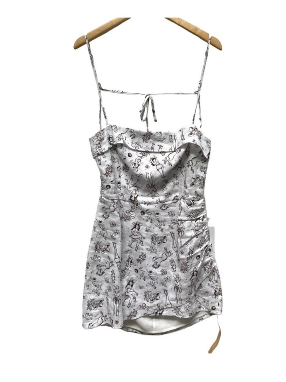 Reformation Lambert Linen Mini
Dress Viva Las Vegas Size 12 NWT
